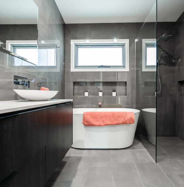 Modern bathroom remodel by KOHI Builders Sydney